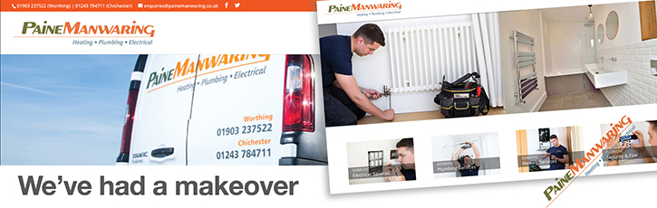 Electrician and Gas Engineer Paine Manwaring Website Makeover