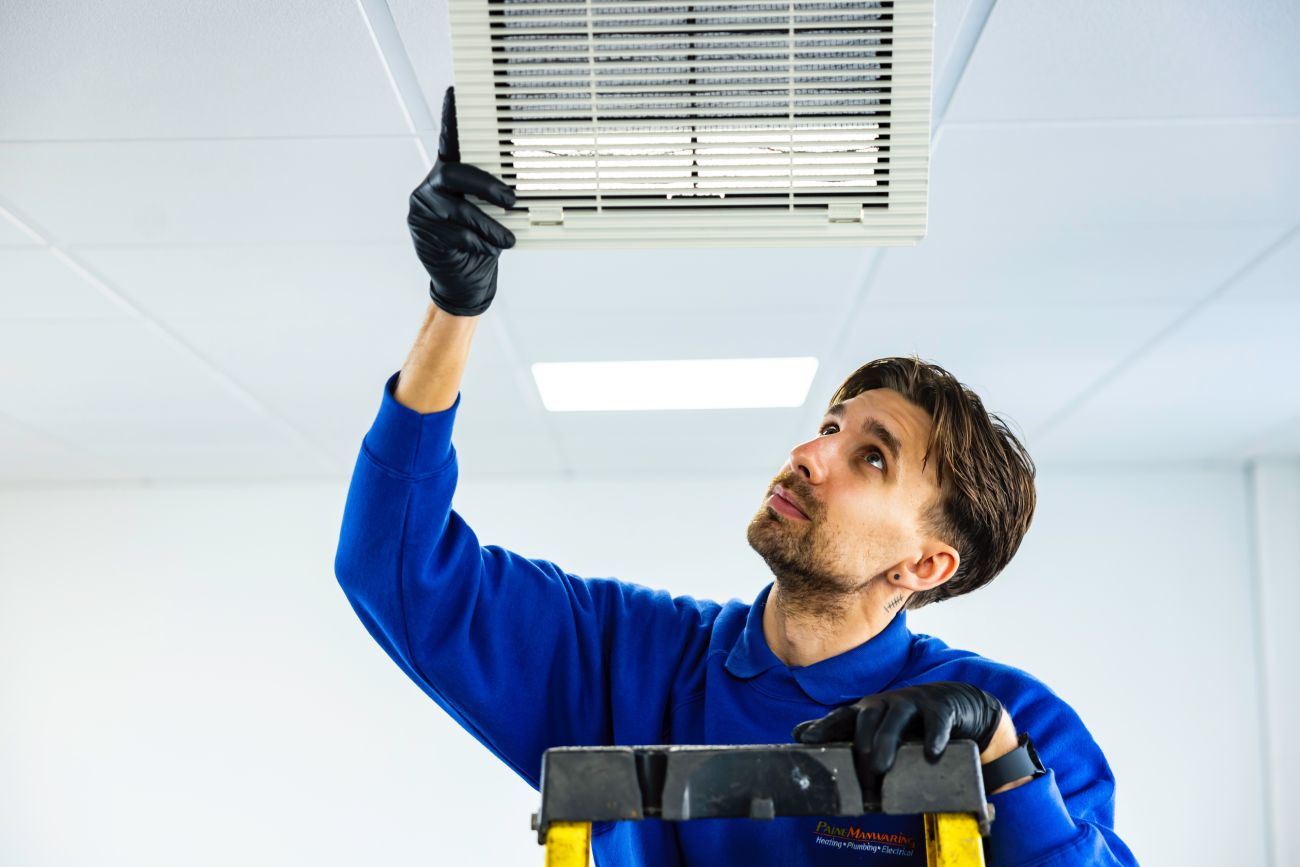 Professionally installed solar-powered air conditioning by Paine Manwaring.